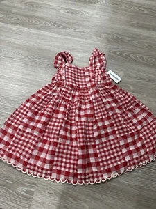 Old Navy Red and White Gingham Dress 2T Picknickkleid Neu - Bild 1 von 2