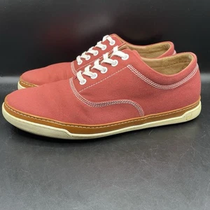 Scarpe sneakers casual Allen Edmonds uomo Porter in tela rossa misura 10 D - Foto 1 di 10