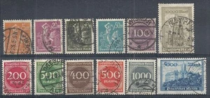 1923 GERMANIA USATO REICH WEIMAR SOGGETTI DIVERSI 12 VALORI - DE020 - Picture 1 of 1