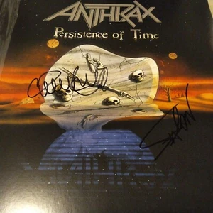 SIGNED Anthrax - Persistence of time vinyl autograph signed by band 4lp - Picture 1 of 2