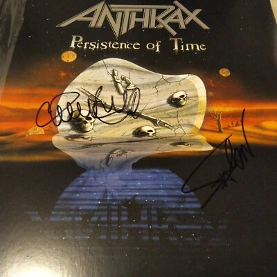 SIGNED Anthrax - Persistence of time vinyl autograph signed by band 4lp - Image 1 of 2