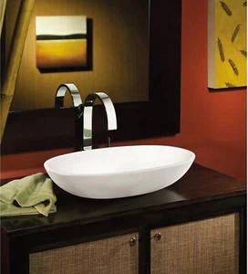MTI Alissa Boutique Vessel Bathroom Sink In White 21.5" - Picture 1 of 2