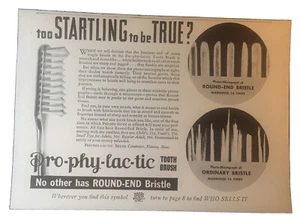 Anuncio impreso cepillo de dientes profiláctico vintage 1936 demasiado sorprendente para ser verdad - Imagen 1 de 2