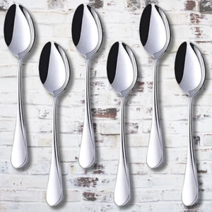 Set of 6 Tea Spoons - Genuine Stainless Steel - Brand New - Free Shipping - Picture 1 of 8