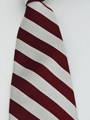 Boston Traders Collegiate Repp Stripe Necktie 100% Silk - Image 1 of 4