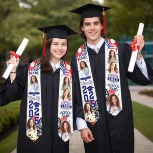 Faja de graduación personalizada de Puerto Rico, estola de bandera personalizada, clase de 2025 - Imagen 1 de 9
