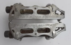 Coppia pedali bici corsa epoca marcati SHEFFIELD SPRINT 673, Colnago Bianchi - Foto 1 di 4