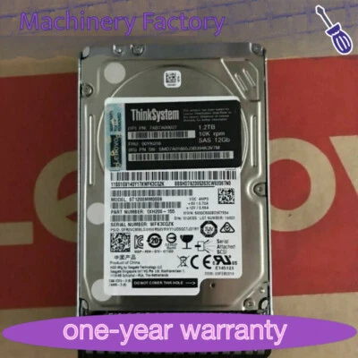  7XB7A00027 NEW Lenovo ThinkSystem 00YK016 2.5" 1.2TB 10K SAS 12G HDD Hard Drive - Image 1 of 4