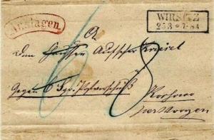 POLAND Germany States PRUSSIA Cover 1852 Wyrzysk *CASH ON DELIVERY* Mail EP535 - Picture 1 of 3