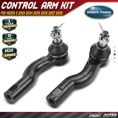 2Pcs Left & Right Outer Tie Rod End for Mazda 6 2003 2004 2005 2006 2007 2008 - Image 1 of 4