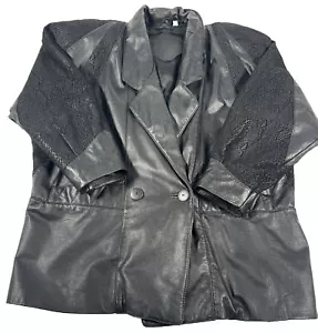 Preston & York Women's Genuine Pig Skin Leather Jacket, Black Size L - Picture 1 of 14