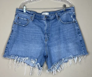 Abercrombie & Fitch The Dad Short High Rise Curve Love Cut Off Damen Gr. 34/18 - Bild 1 von 9