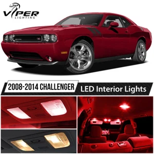 2008-2014 Dodge Challenger Red LED Interior Lights Package Kit - Bild 1 von 7