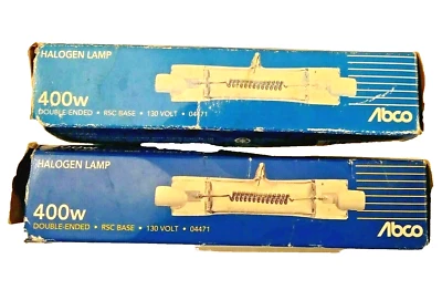 2 Abco Tungsten 400W Lamp Bulb Double Ended RSC base 130V  JAPAN — 第 1/4 张图片