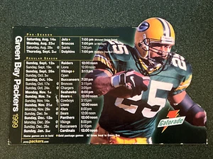 1999 Green Bay Packers SGA Schedule Magnet - Picture 1 of 1