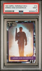 PSA 9 Mint 1991 Impel Terminator 2 Arnold Schwarzenegger  #74 T2 POP  1 none ^ - Picture 1 of 2