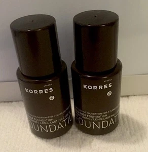 Korres Wild Rose Brightening Long Lasting Foundation - WRF9 -1.01oz ~ Lot of 2 - Picture 1 of 2