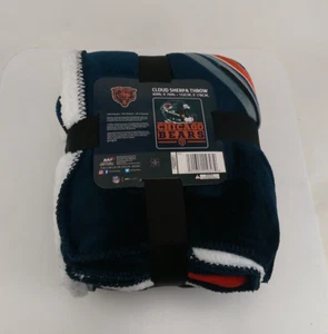 Offiziell lizenzierte NFL Dicke Wolke Sherpa Decke 60 x 70 Zoll Chicago Bears - Bild 1 von 8