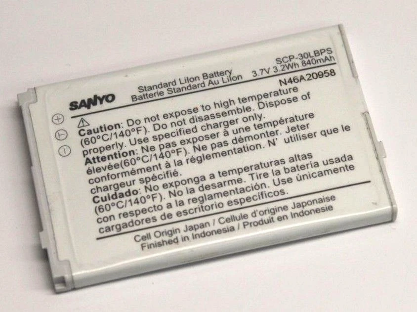 Sanyo SCP-30LBPS Standard Li-Ion Battery 3.7V 840mAh SCP-2300 VI-2300 SCP-200 - Image 1 of 1