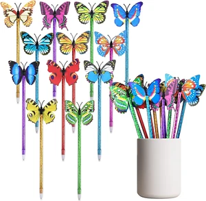 24 Pack Butterfly Ballpoint Pens, Novelty Sunflower Pens Fine Point 0.5, Cute... - Picture 1 of 12