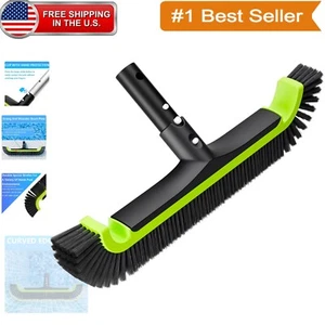 17.5" Lightweight Pool Scrub Brush with Curved Design for Walls & Corners - Picture 1 of 8