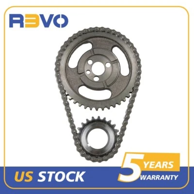 REVO Double Roller Timing Chain Kit for GM SBC Chevy 350 400 327 305 283 383  - Image 1 of 4