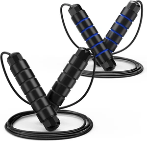 Tangle-Free Speed Jump Rope Adjustable Steel Cable Foam Handles for Fitness - Picture 1 of 7