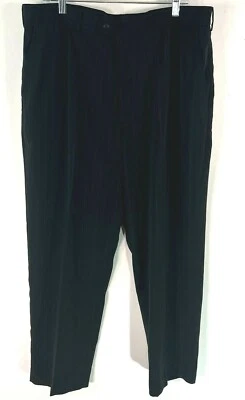 Alfani Mens Flat Front Mid Rise Striped Casual Black Dress Pants Size 38X30 - Image 1 of 4
