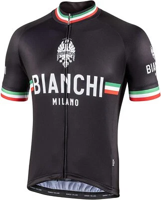 Camiseta deportiva de ciclismo Bianchi Milano ISALLE negra manga corta | Hecha en Italia Foto 1 de 2