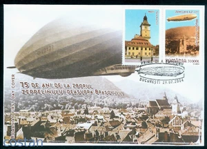 2004 Zeppelin,Airship LZ 127,Black Church,Brasov,Kronstadt,Romania,5849,TAB1/FDC - Picture 1 of 1