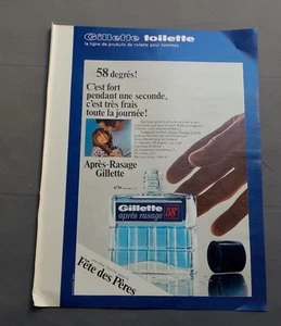 PUB PUBLICITE ANCIENNE ADVERT CLIPPING 040717 / APRÈS RASAGE GILLETTE TOILETTE - Imagen 1 de 1