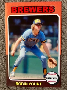 1975 style ROOKIE ROBIN YOUNT Milwaukee Brewers Sports Poster MLB photo 16x24in - Picture 1 of 1