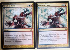 2x Stitch in Time MTG Guildpact Slightly Paid