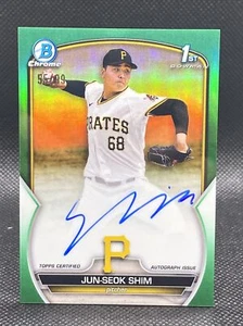  2023 Bowman Cromo Jun-Seok Shim Verde 1er Bowman Auto /99-Piratas 🙂 - Imagen 1 de 2