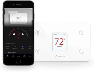 iDevices IDEV0005AND5 Wi-Fi Smart Thermostat – White – Works w/ Alexa & HomeKit - Picture 1 of 5