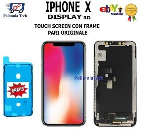 IPHONE X ( 10 ) DISPLAY TOUCH SCREEN CON FRAME INCELL PARI ORIGINALE