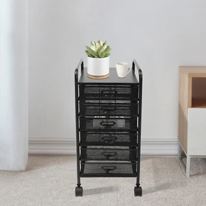 6-Drawer Rolling File Cabinet Rolling Slim Storage File Cabinet Cart Organizer - Picture 1 of 17