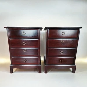 Pair of Vintage STAG minstrel Bedside Tables, 4 Drawers, Retro - Picture 1 of 3