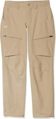 Under Armour Men's Canyon Cargo Fish Pants Khaki 34 x32 NEW 1352692-299 UA Storm - Image 1 of 4