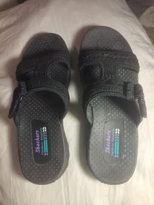 womens skechers size 7  Black Slip On Outdoor Lifestyle Desert Escape Slide - Picture 1 of 9