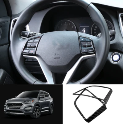Kit de embellecedor de cubierta de volante de fibra de carbono para Hyundai Tucson 2016-2021 Foto 1 de 4