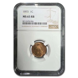 1893 Indian Head Cent MS-65 NGC (Red/Brown) - Picture 1 of 3