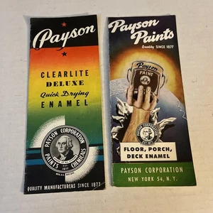 (2) Payson Paints Paint Color Chart Brochures 1940’s - Picture 1 of 9
