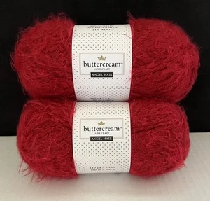 (2) Buttercream Luxe Craft ANGEL HAIR filato ROSSO, 3,5 once - Foto 1 di 7