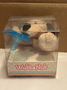 Wubbanub Infant Silicone Blue Pacifier Brown Puppy Plush BPA Latex Free Soothie - Picture 1 of 8