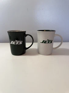 NEW YORK JETS Officially Licensed 15 oz Ceramic Mugs Set ~ Coffee Cocoa Cup NEW - Picture 1 of 11