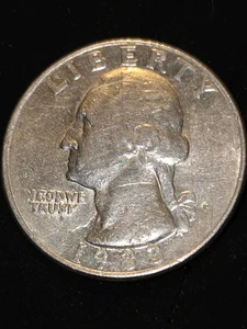 VINTAGE 1983 25 CENT MINT ERROR  STRUCK TROUGH GREASE AND STRING - Picture 1 of 14