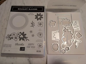 Stampin' Up! BOUQUET BLOOMS Stamps Set & GATEFOLD BLOSSOMS Dies. ***NEW*** - Picture 1 of 4