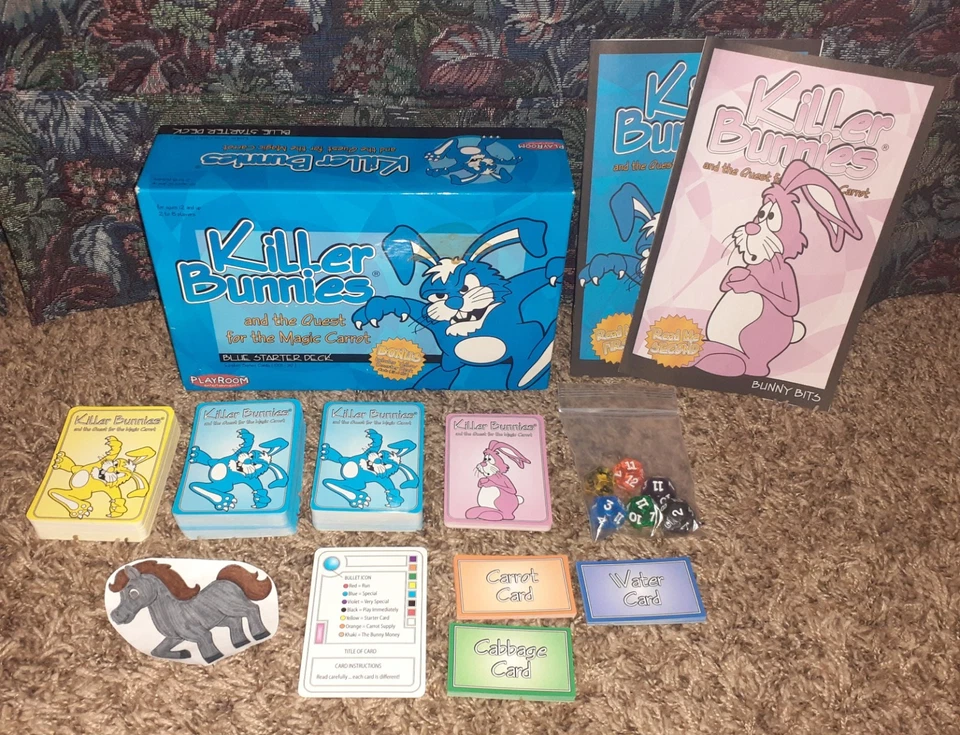 Killer Bunnies & The Quest for the Magic Carrot 2002 juego de cubierta de inicio azul Foto 1 de 1