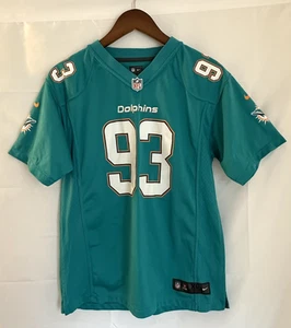 Ndamukong Suh Miami Dolphins #93 Boy's Size XL Aqua Nike On Field Game Jersey - Picture 1 of 3